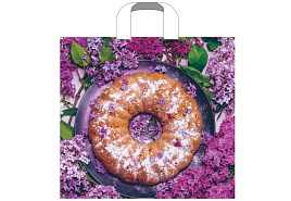 Пакет петля с пласт.ручкой 38*34 Сладкий аромат