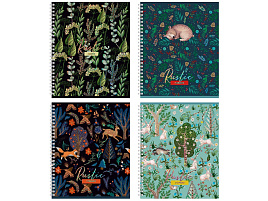 Тетрадь 96л. на спирали  Т5гр96_тгф 10016 "Rustic", тиснение голографической фольгой