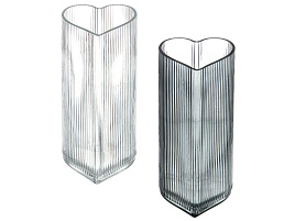 Ваза 502-227 Сердце 19см