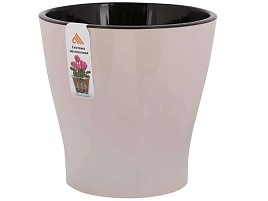Кашпо цветочное 2,2л Лея М7937 бежевый двойной