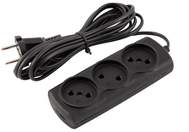 Удлинитель 3м*3р Engy Эконом черный 220806/186747