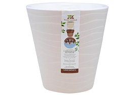 Кашпо цветочное 2л Валенсия 057799 жемчуг с вкладышем 1135