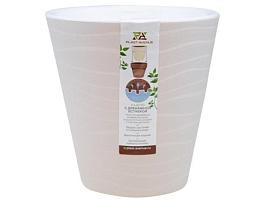 Кашпо цветочное 2л Валенсия 057799 жемчуг с вкладышем 1135