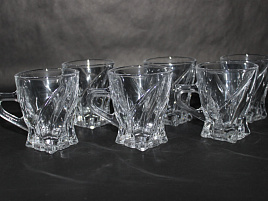 Набор кружек стекло 6шт 140мл LXZB004/3199 в/уп