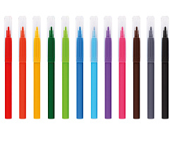 Фломастеры 12цв. Art Space WP_71696 "Рисунки. Lovely animals", смываемые, картон, европодвес