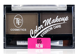 Тени для бровей Триумф набор 2шт.для коррекции Eyebrow Cake т.05 мягко серо-коричневые