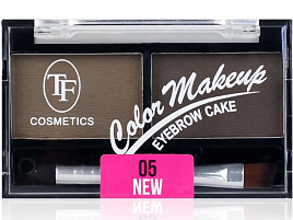 Тени для бровей Триумф набор 2шт.для коррекции Eyebrow Cake т.05 мягко серо-коричневые
