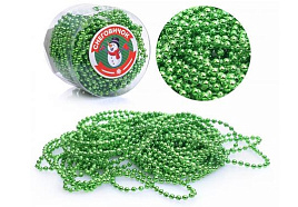 Бусы новогодние S0973-2 зеленые 10м в банке