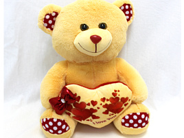 Мягкая игрушка Медведь Алекс с сердцем 38см Б.53