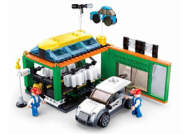 Конструктор Брик M38-B0759Д Конвеерная автомойка 323дет