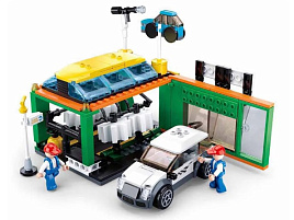 Конструктор Брик M38-B0759Д Конвеерная автомойка 323дет