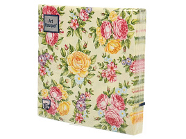 Салфетки 20л.3-х сл.Bouguet 33*33 Поле роз