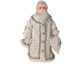 Дед Мороз ДМ-2105 Царский Белый 50см