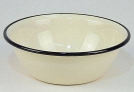 Миска эмаль 0,8л 40304-062 б/декора бежевая Керчь