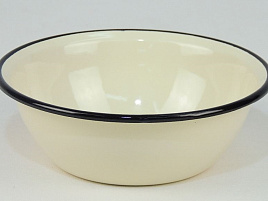 Миска эмаль 0,8л 40304-062 б/декора бежевая Керчь