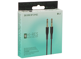 Кабель BOROFONE BL1 3.5мм-3,5мм 1м черный