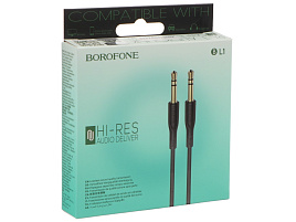 Кабель BOROFONE BL1 3.5мм-3,5мм 1м черный