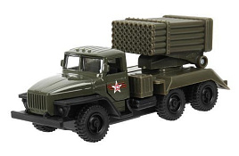 Машина металлическая SB-15-35-M5(GR)-WB-WOD АРМИЯ РОССИИ УРАЛ с ракетами 12 см, двери, инерция