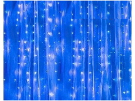 Электрогирлянда штора 320л светодиод синяя 2*3м