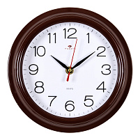 Часы настенные "21 Век" 21*21 2121-307 Классика коричнев.круглые