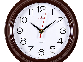 Часы настенные "21 Век" 21*21 2121-307 Классика коричнев.круглые