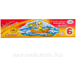 Краски 6цв. Гамма 211046 Мультики к/уп. б/к