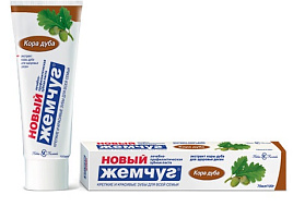 Зубная паста Жемчуг Нов.100мл Кора дуба в/ф(НК)17361/3610
