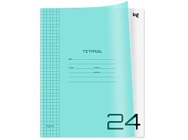 Тетрадь 24л. клетка  Т5ск24_пл 12462 "UniTone. Neon", пластиковая обложка, неон голубой