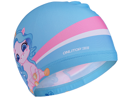Шапочка для плавания 4135184 детская Единорожка, тканевая
