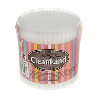 Ватные палочки CleanLand 200шт банка 3237