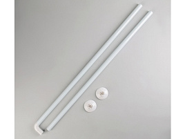 Карниз для ванной 80*80 4597691 белый г-образный