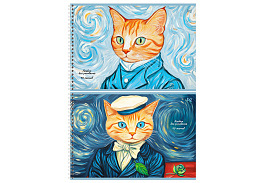 Альбом для рисования 40л. на спирали BG АР4гр40_вл 08643 "Ван Кот", выб. лак