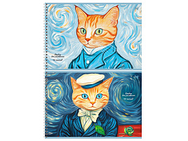 Альбом для рисования 40л. на спирали BG АР4гр40_вл 08643 "Ван Кот", выб. лак