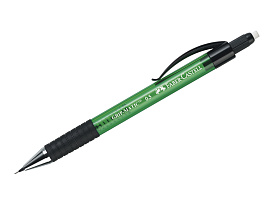 Карандаш механический Faber-Castell 137563 "Grip Matic 1375", 0,5мм, с ластиком, автоподача грифеля,зеленый