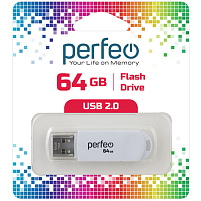 Флеш-драйв Perfeo USB 64Gb C03 белый