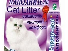 Наполнитель для кошачего туалета Пусси-кэт комкующийся 4,5л 0039