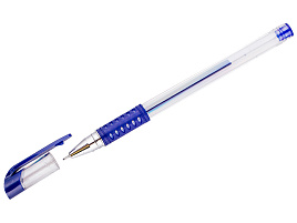 Ручка гел. OfficeSpace GP905BU_6600 синяя, 0,5мм, грип, игольчатый стержень