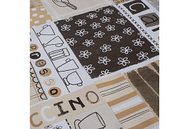 Клеенка столовая 1,4*50м ПВХ не ткань 8062 уДачная Бодрящий кофе