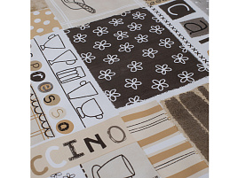 Клеенка столовая 1,4*50м ПВХ не ткань 8062 уДачная Бодрящий кофе