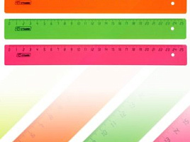 Линейка 16см. флюор. ЛН01/2 4 цвета