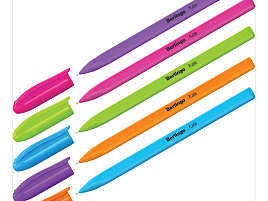 Ручка Berlingo 05218 "Triangle Fuze Stick", 0,5мм, синяя, корпус ассорти