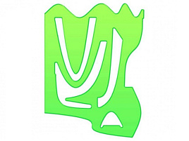 Трафарет графиков функций ТТ61 пластиковый, зеленый