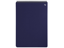 Блокнот 80л. BG Б4гр80_пл 06273 А4 на гребне "Base", пластиковая обложка, синий