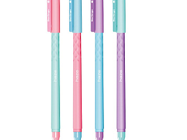 Ручка гел. Berlingo CGp_50215 "Haze", 0,5мм, черная, прорезин. корпус, корпус ассорти