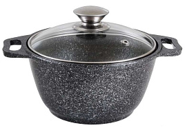 Кастрюля литой алюминий 3л кмт32а/8210 Kukrama с крышкой