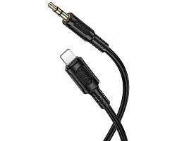 Кабель BOROFONE BL25A AUX 3.5мм 1м черный