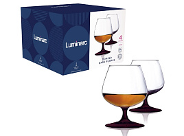 Набор бокалов для коньяка 4шт O0576/7474 DOMINO Дарк Пепл 400мл