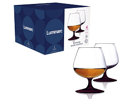 Набор бокалов для коньяка 4шт O0576/7474 DOMINO Дарк Пепл 400мл