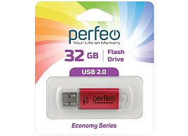 Флеш-драйв Perfeo USB 32Gb E01 красный