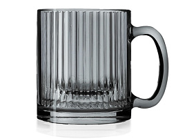 Кружка стекло 320мл 24с2394 Вертикаль графит
